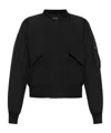 Apc Round Collar Bomber Jacket In Black