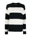 Apc Alice Horizontal-stripe Knitted Jumper In Black