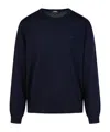 Apc Merino Wool Jumper With Tone-on-tone Embroidery In Black