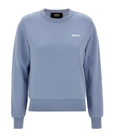 APC A.P.C. LOGO FLOCKED BOXY FIT SWEATSHIRT