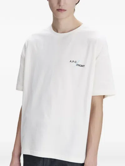 A.p.c. Round-neck Short-sleeve T-shirt In White