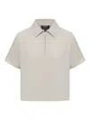 Apc Roxy Short-sleeved Blouse In Light Grey