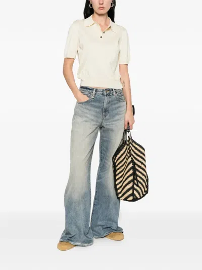 Apc Ruby Polo Top In Neutral