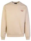 APC RUE MADAME BEIGE COTTON SWEATSHIRT