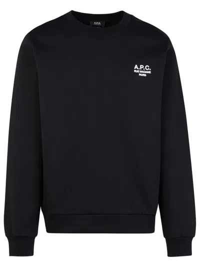 Apc A.p.c. 'rue Madame' Black Cotton Sweatshirt