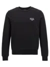 Apc Unisex Rue Madame Sweatshirt In Noir/blanc