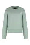Apc A.p.c. Rue Madame Logo Embroidered Crewneck Sweatshirt In Green