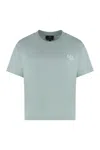 Apc Madame Street Organic Cotton Crew-neck T-shirt In Green