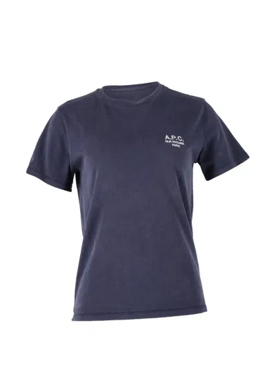 Pre-owned Apc Rue Madame Cotton T-shirt In Blue