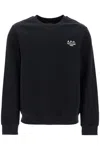 Apc A.p.c. Long-sleeve Organic Cotton Sweatshirt With Embroidered Logo In Black