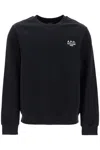 Apc A.p.c. Long-sleeve Organic Cotton Sweatshirt With Embroidered Logo In Black