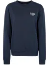 Apc A.p.c. "rue Madame Gots" Standard Sweatshirt. In Blue