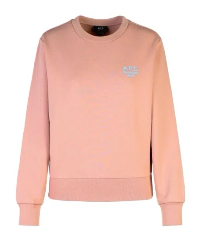 APC A.P.C. RUE MADAME LOGO EMBROIDERED CREWNECK SWEATSHIRT