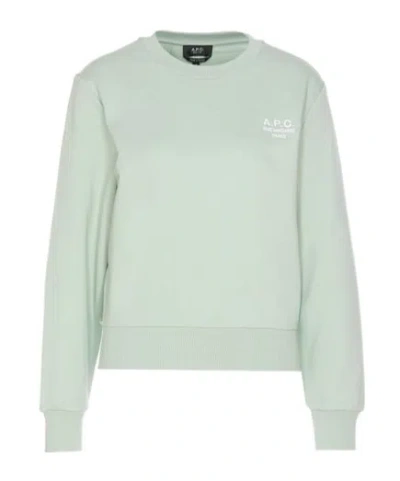 APC A.P.C. RUE MADAME LOGO EMBROIDERED CREWNECK SWEATSHIRT