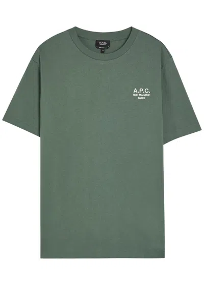 A.p.c. Rue Madame Logo-embroidered Cotton T-shirt In Multi