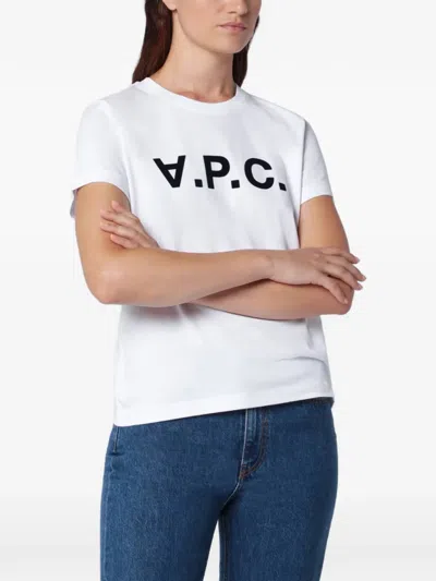 A.p.c. Rue Madame Logo-print T-shirt In White