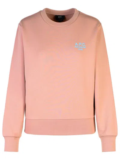 APC A.P.C. 'RUE MADAME' PINK COTTON SWEATSHIRT