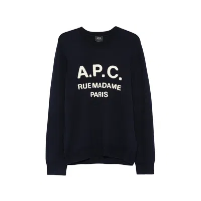 A.p.c. Rue Madame Sweater In Blue