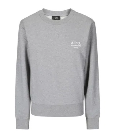APC A.P.C. RUE MADAME LOGO EMBROIDERED CREWNECK SWEATSHIRT