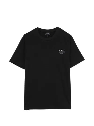 A.p.c. T-shirt Standard Rue Madame In Black