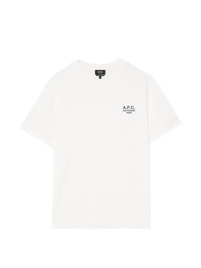A.p.c. A. P.c. Logo-embroidered Cotton T-shirt In White