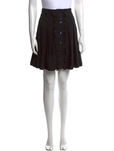Pre-owned Apc Ruffle Embellishment Mini Skirt In Black