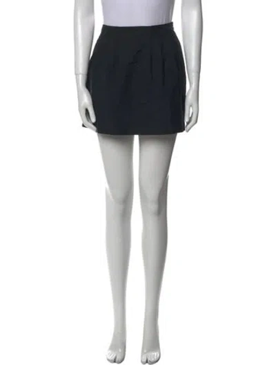 Pre-owned A.p.c. Ruffle Embellishment Mini Skirt In Black
