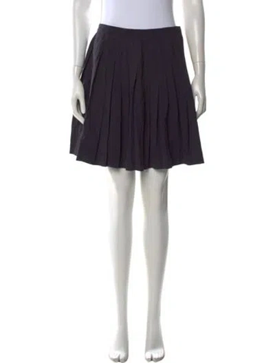 Pre-owned A.p.c. Ruffle Embellishment Mini Skirt In Blue
