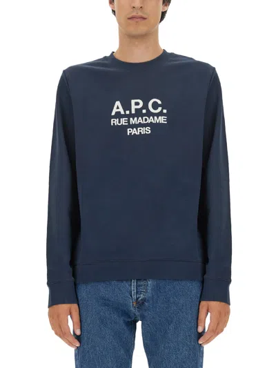 Apc A.p.c. "rufus" Sweatshirt In Blue