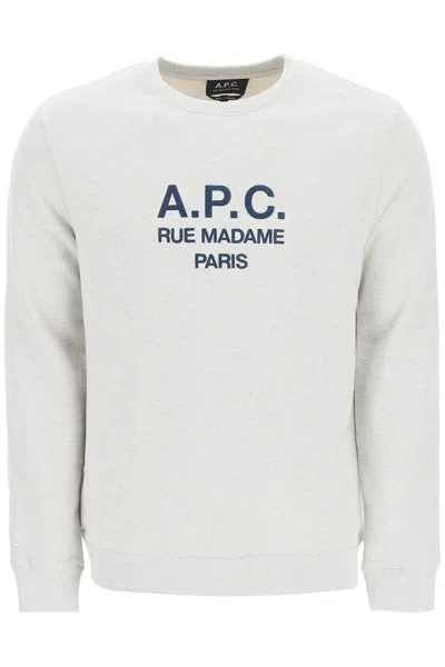 Apc Organic Cotton Sweatshirt In Beige