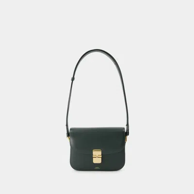 APC GRACE SMALL CROSSBODY - A.P.C. - LEATHER - DARK GREEN