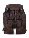 Apc Logo-buckle Backpack In Brown