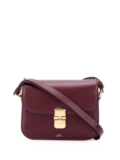 Apc A.p.c. Sac Grace Small In Burgundy
