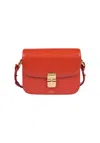 Apc A.p.c. Grace Logo Printed Small Shoulder Bag In Red