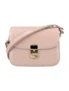 Apc A.p.c. Grace Logo Printed Small Shoulder Bag In Beige Pink