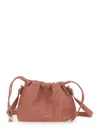 Apc Ninon Mini Pink Crossbody Bag With Embossed Logo On The Front And Adjustable Shoulder Strap In Ecole