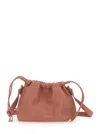 Apc Ninon Mini Pink Crossbody Bag With Embossed Logo On The Front And Adjustable Shoulder Strap In Ecole In Pink