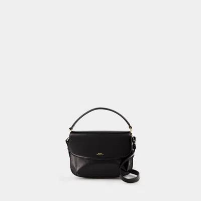 APC SARAH MINI SHOULDER BAG - A.P.C. - LEATHER - BLACK