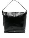 Apc Zip-fastening Leather Shoulder Bag In Black