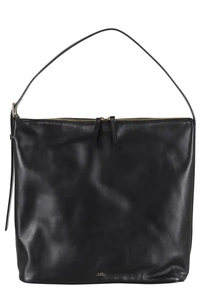 Apc A.p.c. Sac Vera Maxi Shoulder Bag In Black