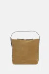 Apc Vera Beige Shoulder Bag With Top Handle And Zip Closure In Suede Woman In Sand