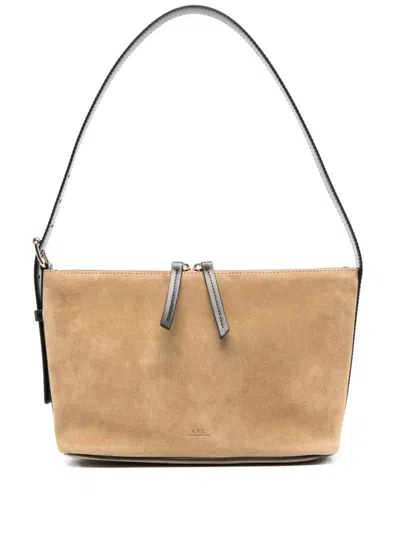 Apc A.p.c. Sac Vera Shoulder Bag In Brown