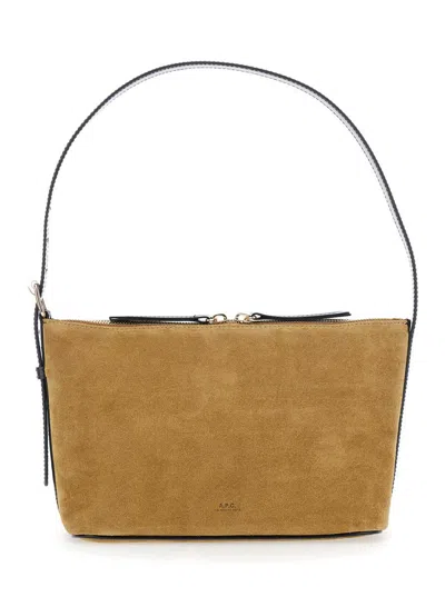 Apc Sac Vera Shoulder Bags Suede And Smooth Leather