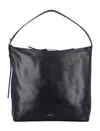 Apc Sac Vera Smooth Leather Handbag In Black