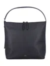 Apc Sac Vera Structured Black Handbag In Gray