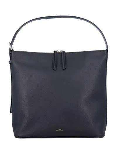 Apc Sac Vera Structured Black Handbag In Gray