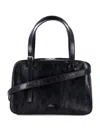 Apc Virginie Black Shoulder Bag With Removable Shoulder Strap And Front Logo In Leather Woman In Black