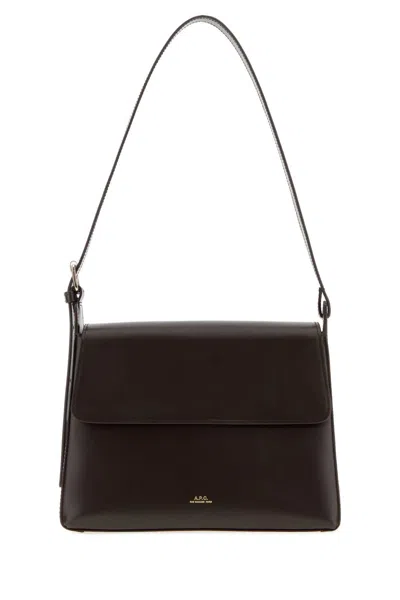 A.p.c. Sac Virginie Flap In Brown