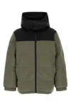 Apc A.p.c. Sage Green Stretch Polyester Reversible Padded Jacket In Multi