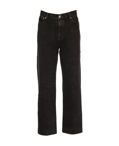 A.p.c. Sailor Cropped Jeans In Black